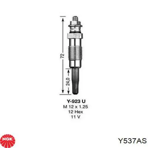 Bujía de incandescencia NGK Y537AS