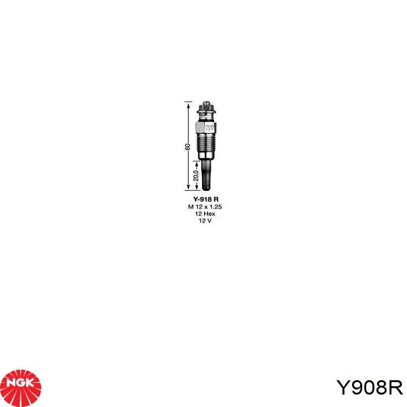 Bujías incandescentes NGK Y908R precio, desde 14,00 EUR