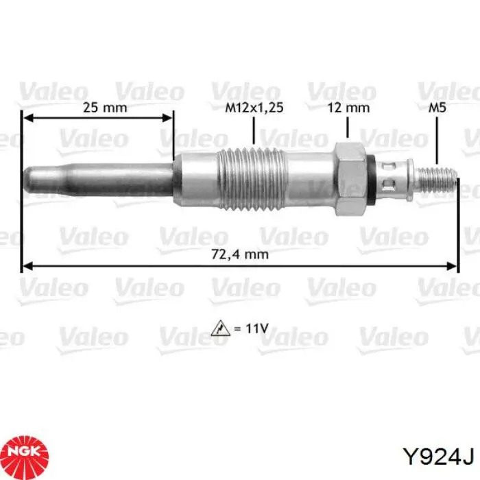Bujía de precalentamiento Y924J NGK