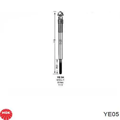 Bujías incandescentes NGK YE05 precio, desde 15,04 EUR