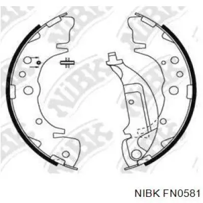 FN0581 Nibk juego de zapatas de frenos, freno de estacionamiento