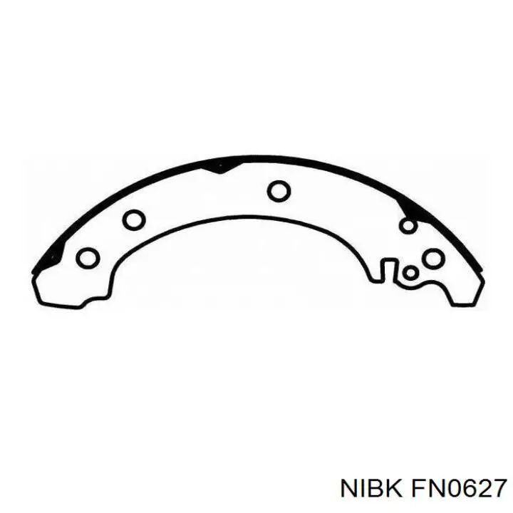 FN0627 Nibk Zapatas de freno de tambor traseras