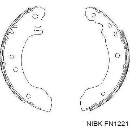 FN1221 Nibk zapatas de frenos de tambor traseras