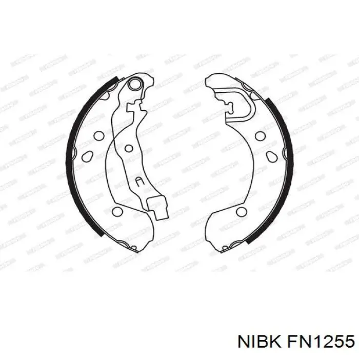 FN1255 Nibk zapatas de frenos de tambor traseras