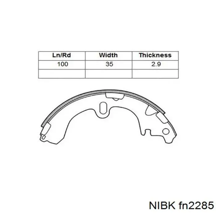 Zapatas de frenos de tambor traseras NIBK FN2285