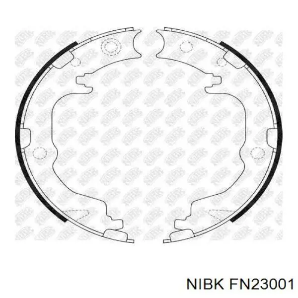 FN23001 Nibk Zapatas de freno de estacionamiento