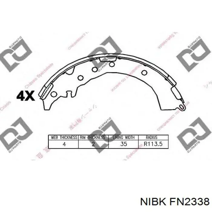 449520190 Toyota zapatas de frenos de tambor traseras