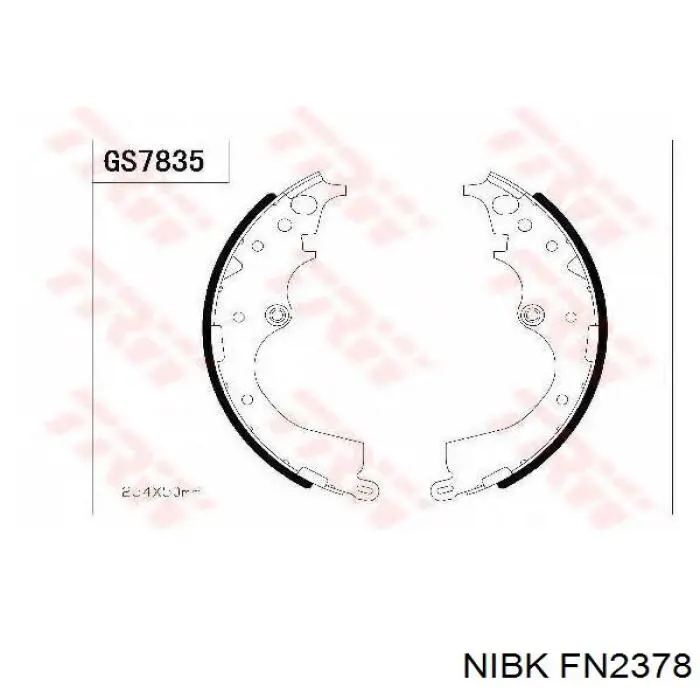 FN2378 Nibk zapatas de frenos de tambor traseras