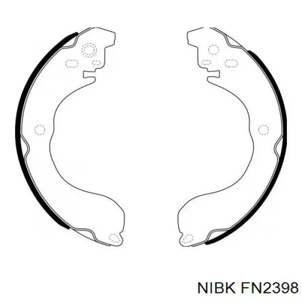 FN2398 Nibk zapatas de frenos de tambor traseras