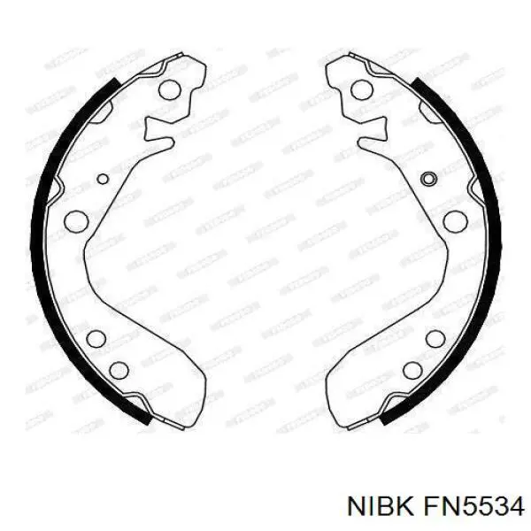 FN5534 Nibk zapatas de frenos de tambor traseras