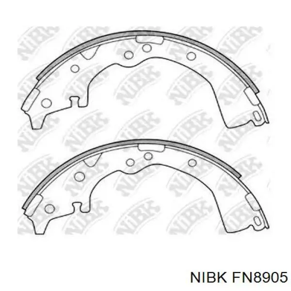 Zapatas de freno de mano FN8905 Nibk