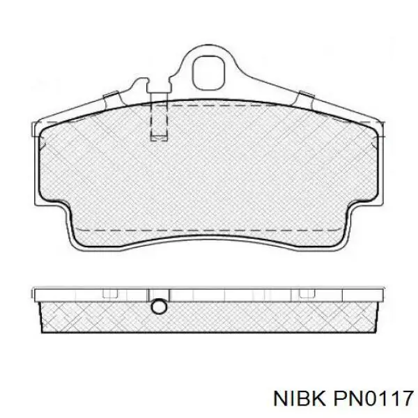 PN0117 Nibk pastillas de freno traseras