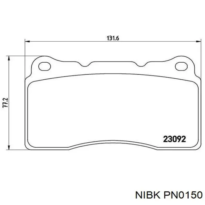 PN0150 Nibk Pastillas delanteras