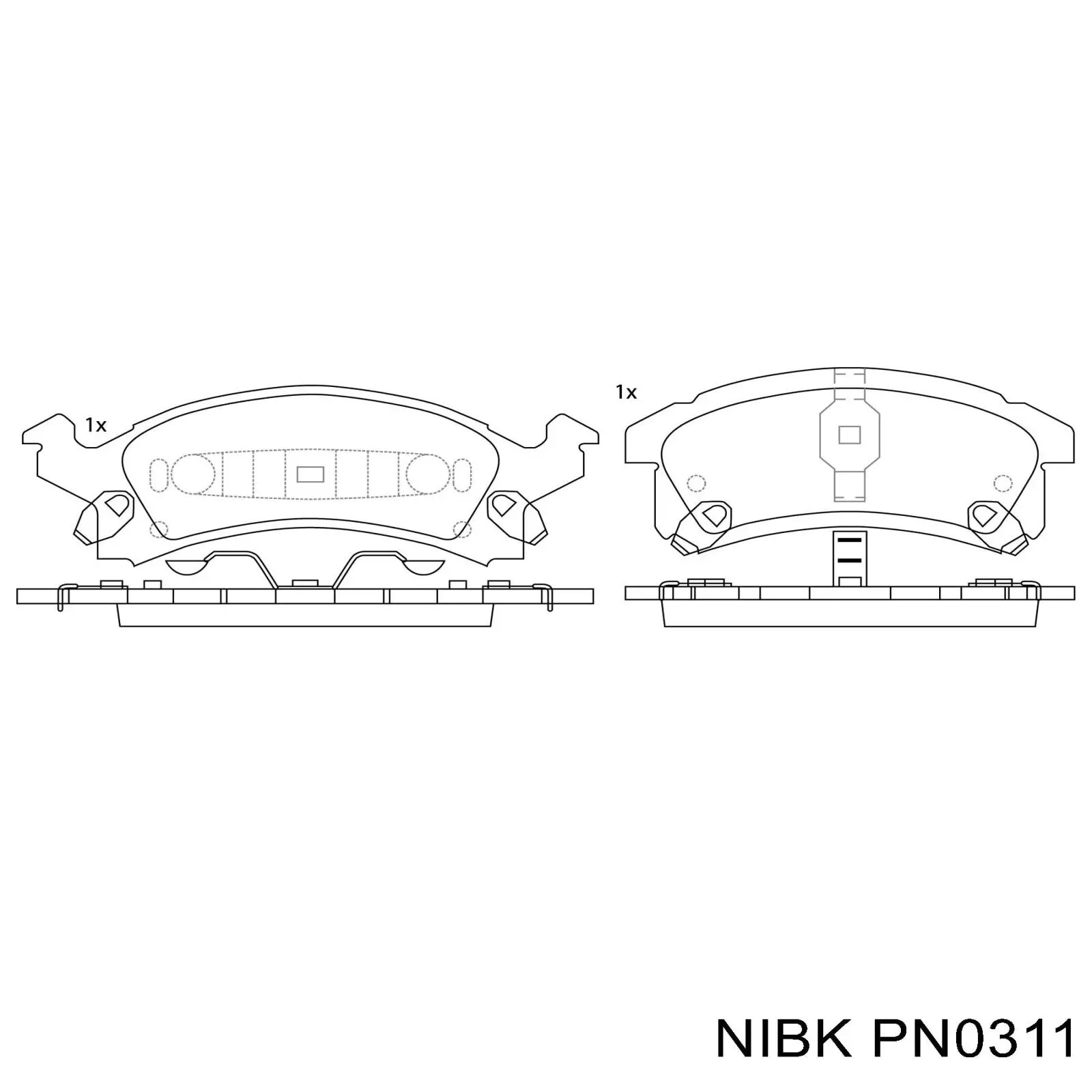 PN0311 Nibk pastillas de freno delanteras