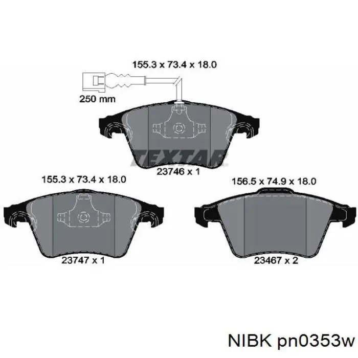 Pastillas de freno delanteras Volkswagen Transporter 7HA, 7HH, 7EA, 7EH