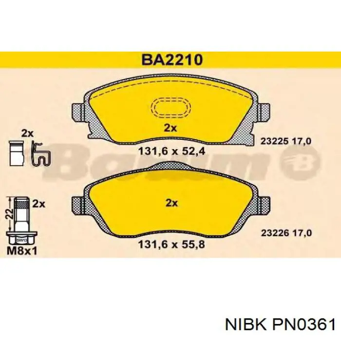 Pastillas de freno delanteras Opel Corsa F08, F68