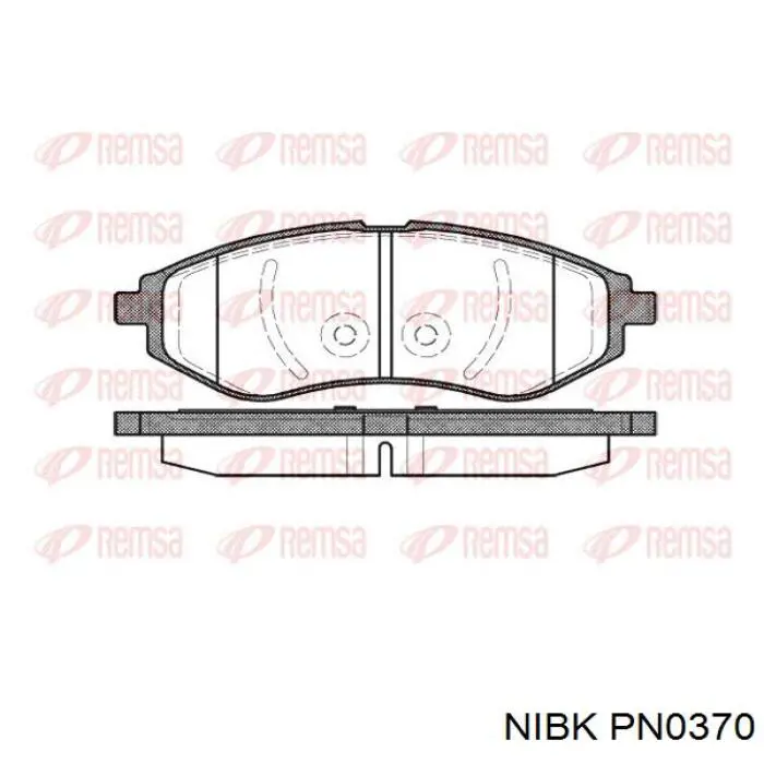Pastillas de freno PN0370 Nibk