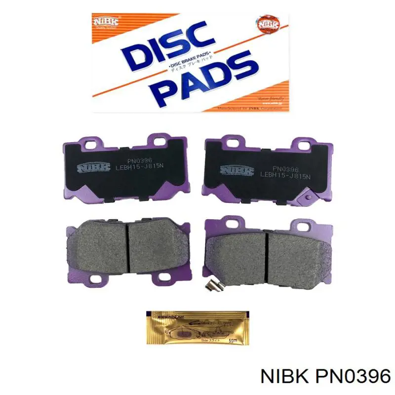 Comprar PN0396 Nibk Pastillas de freno traseras