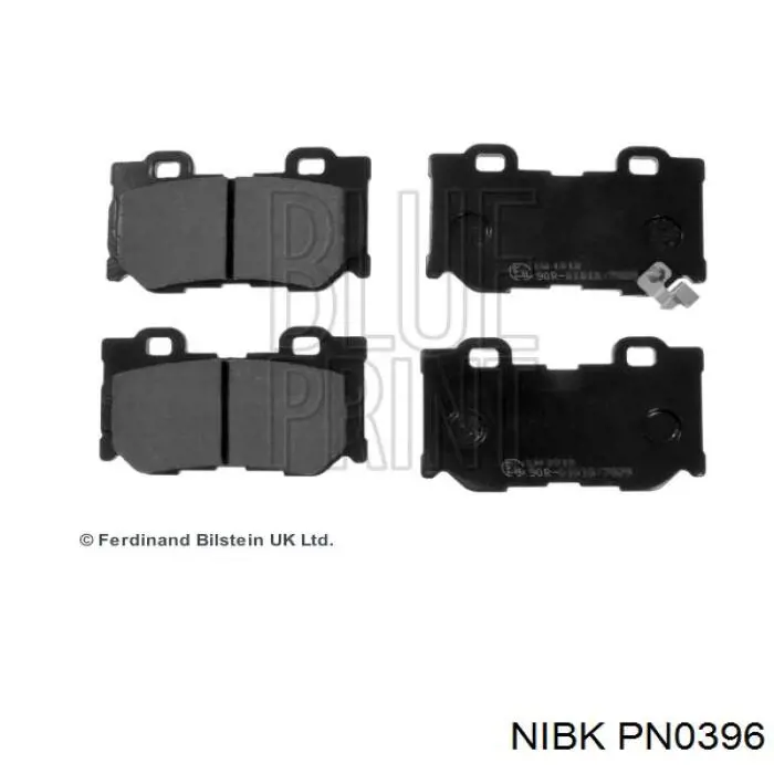 Pastillas de freno traseras PN0396 Nibk