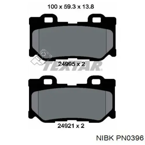 PN0396 Nibk Pastillas freno traseras