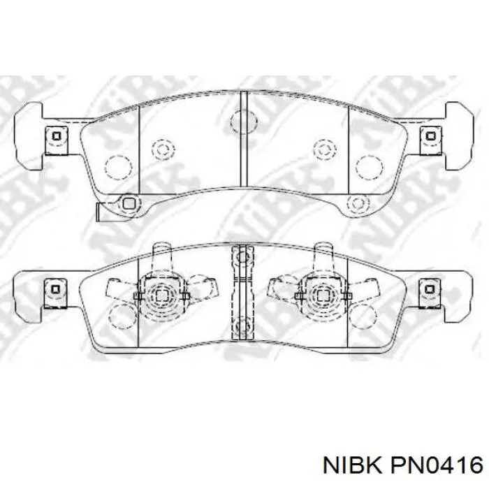 PN0416 Nibk pastillas de freno delanteras