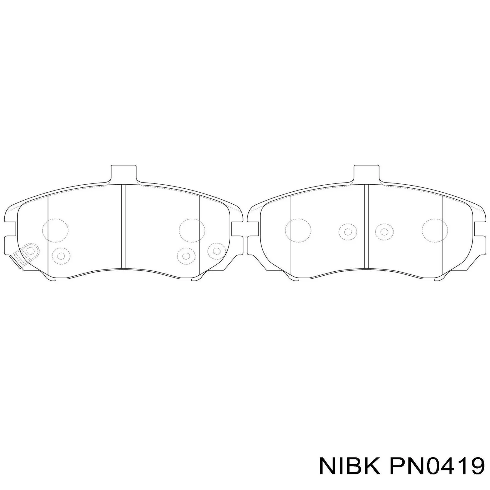PN0419 Nibk pastillas de freno delanteras