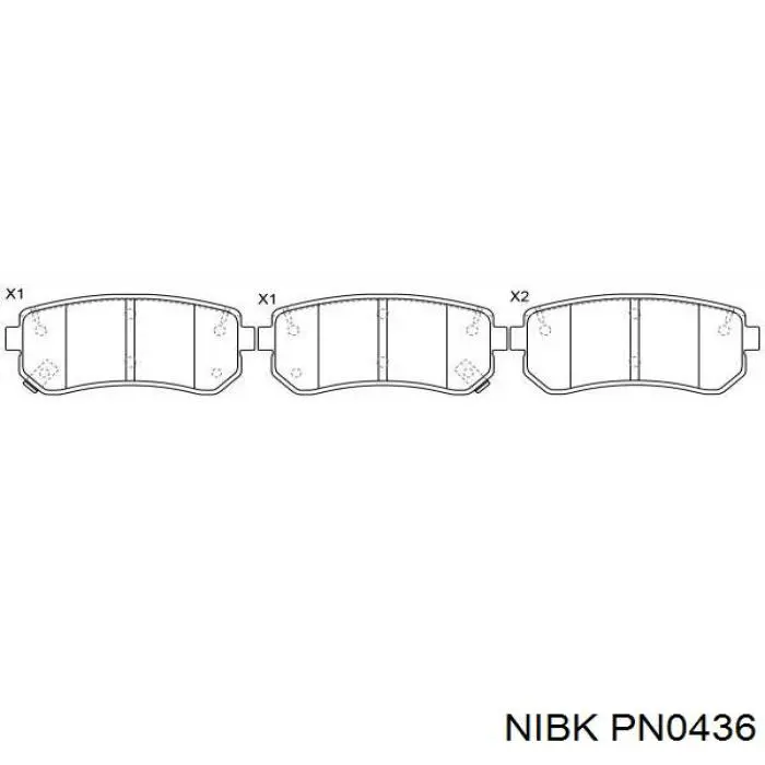 Pastillas de freno traseras PN0436 Nibk