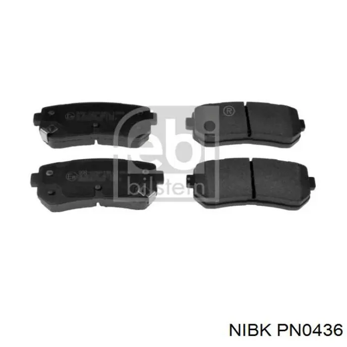 PN0436 Nibk Pastillas freno traseras