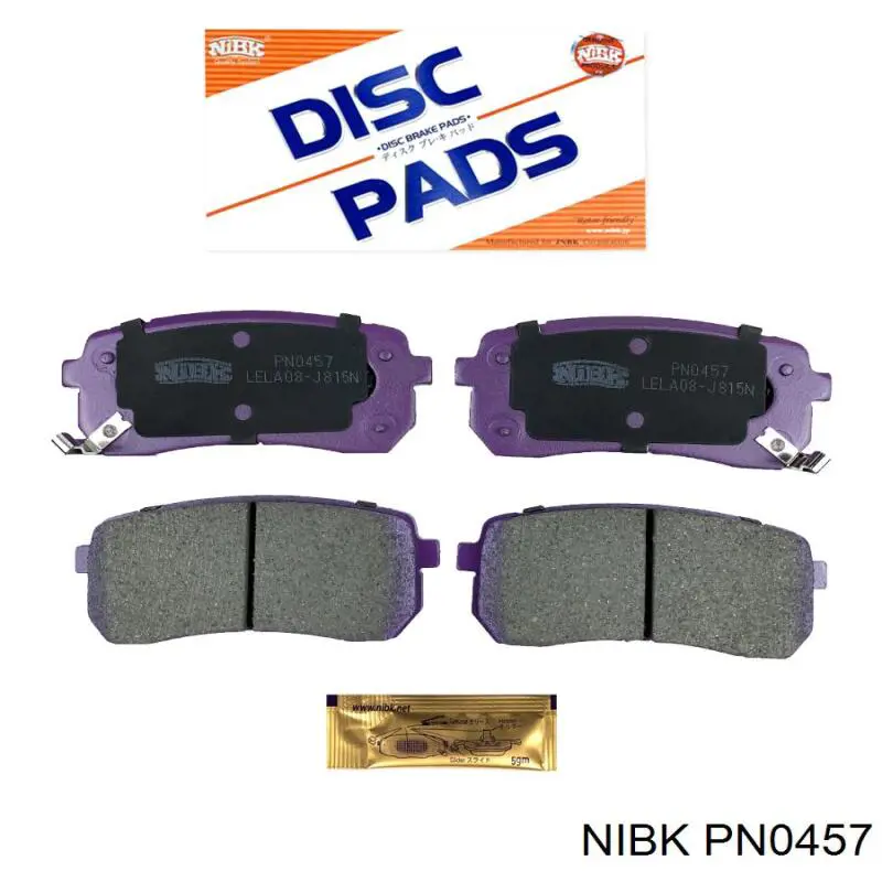 Pastillas de freno traseras PN0457 Nibk