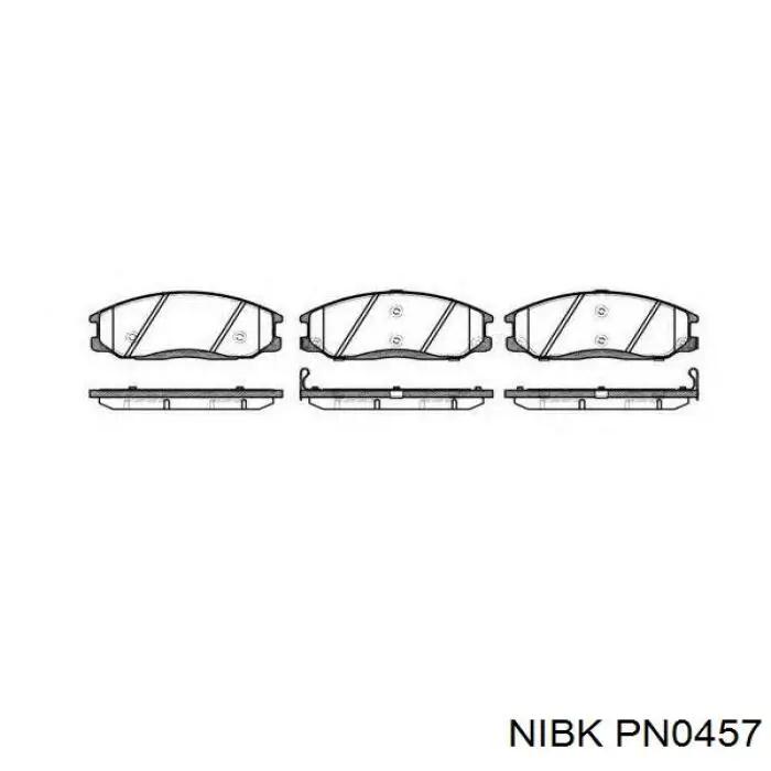 PN0457 Nibk Pastillas freno traseras
