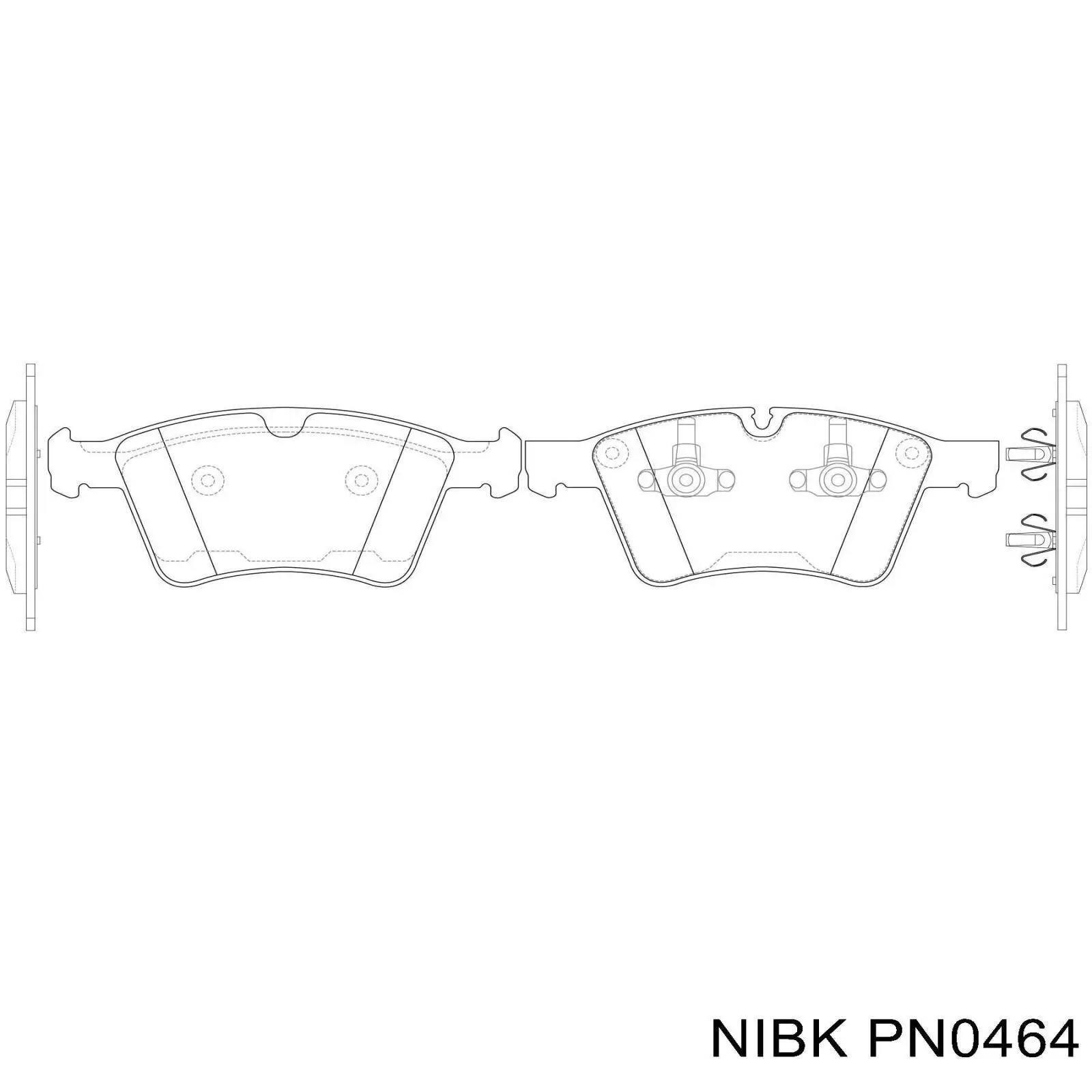 PN0464 Nibk pastillas de freno delanteras