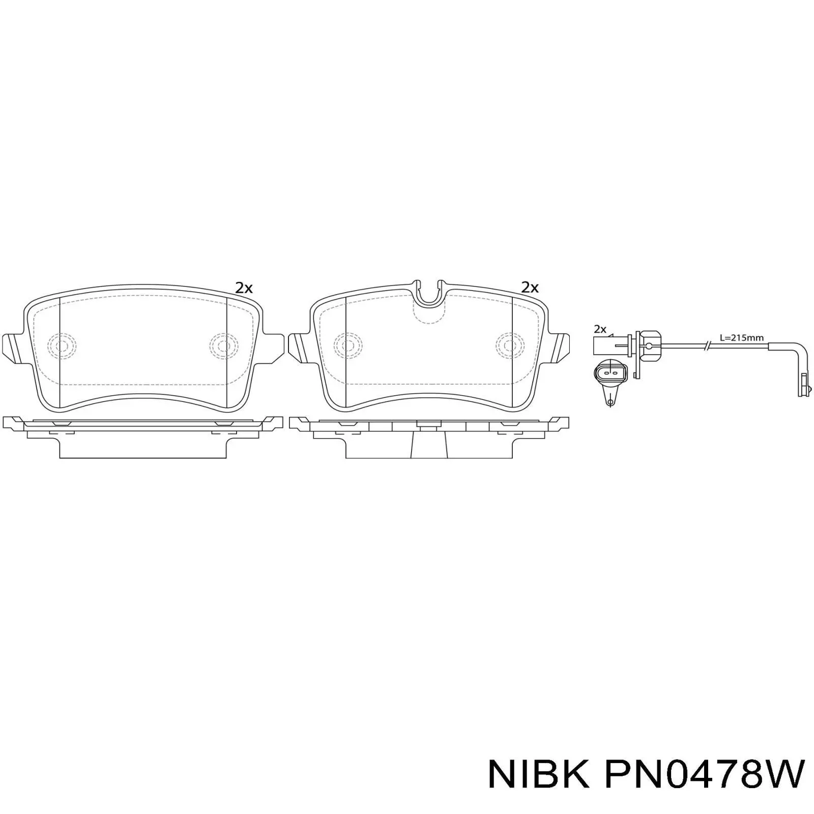 PN0478W Nibk pastillas de freno traseras