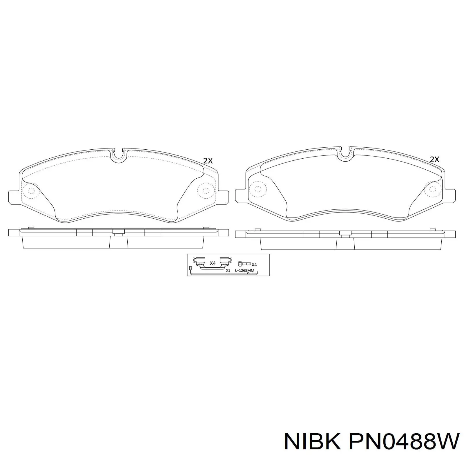 PN0488W Nibk pastillas de freno delanteras