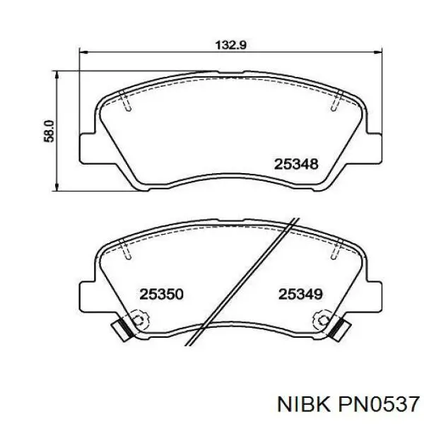 PN0537 Nibk Pastillas delanteras