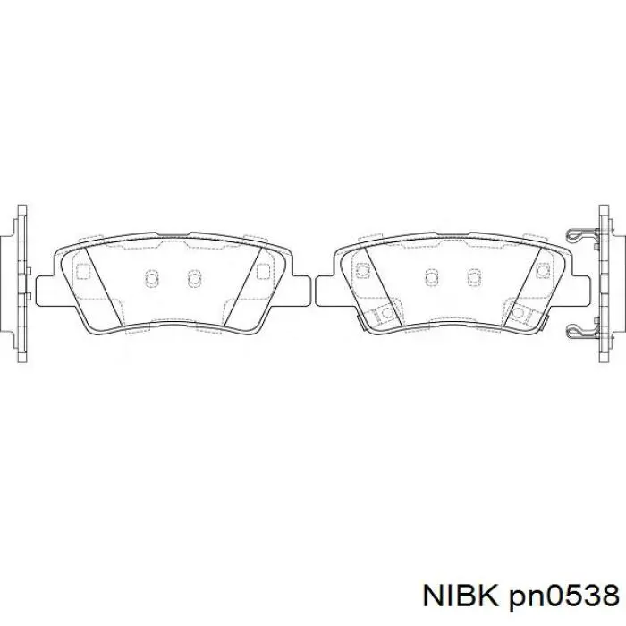 Pastillas de freno traseras NIBK PN0538