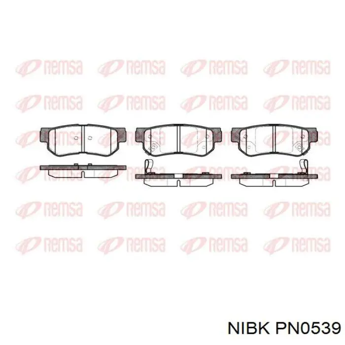 Pastillas de freno traseras PN0539 Nibk