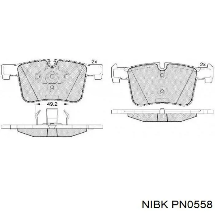 PN0558 Nibk pastillas de freno delanteras