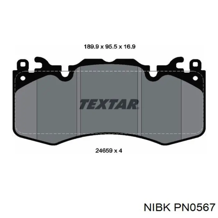 PN0567 Nibk pastillas de freno delanteras