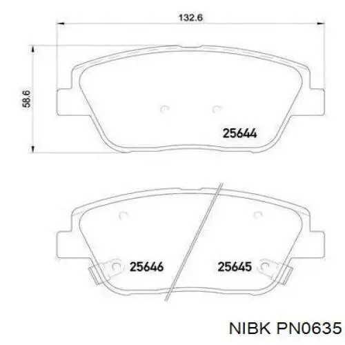 PN0635 Nibk Pastillas delanteras