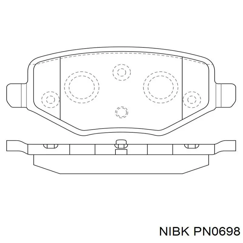 PN0698 Nibk pastillas de freno traseras