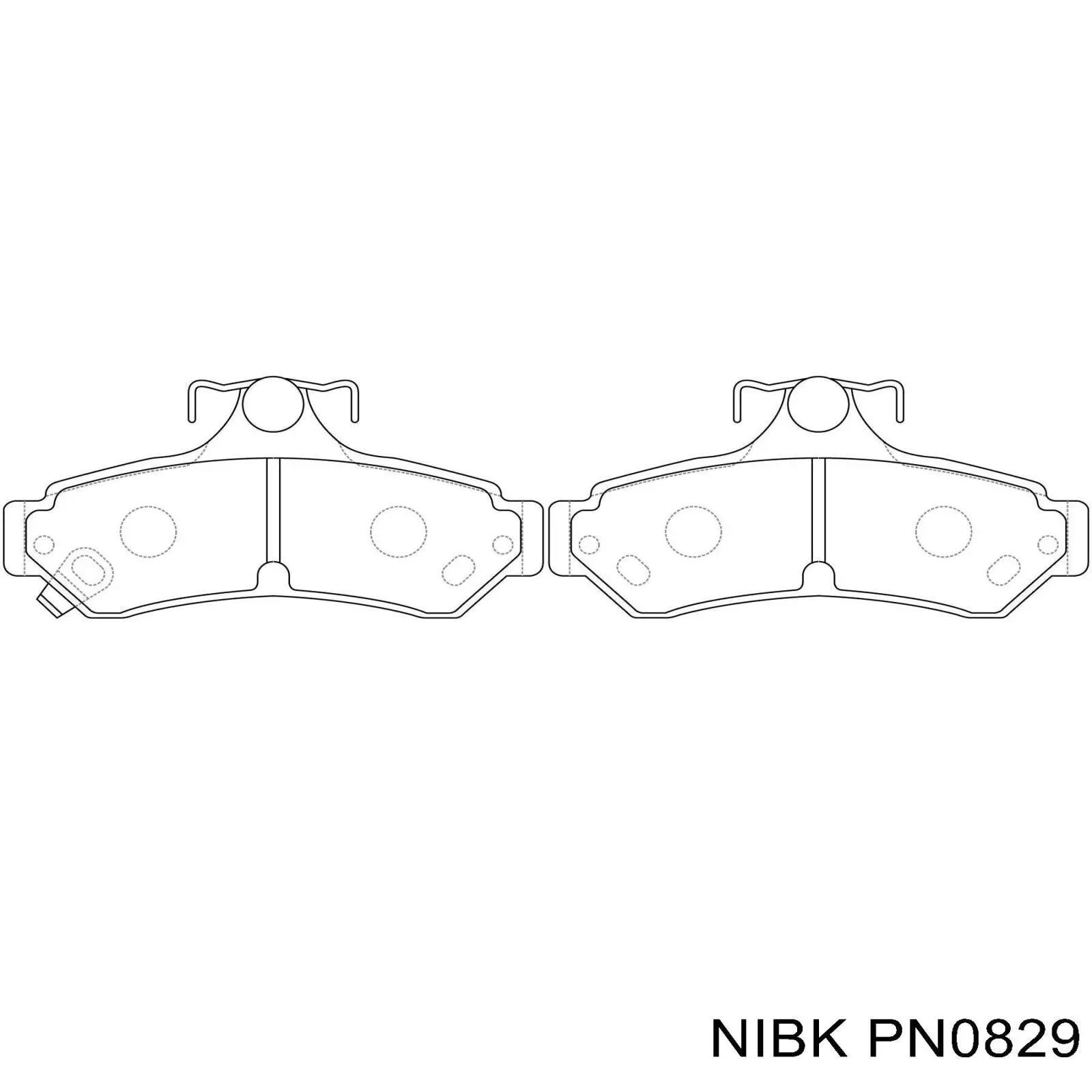 Pastillas de freno traseras NIBK PN0829