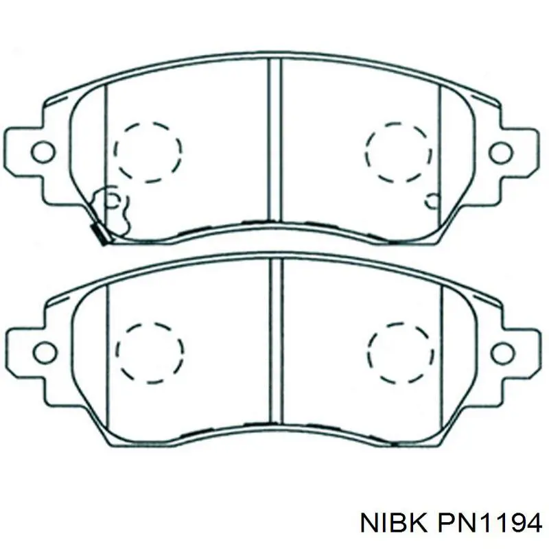 PN1194 Nibk pastillas de freno delanteras