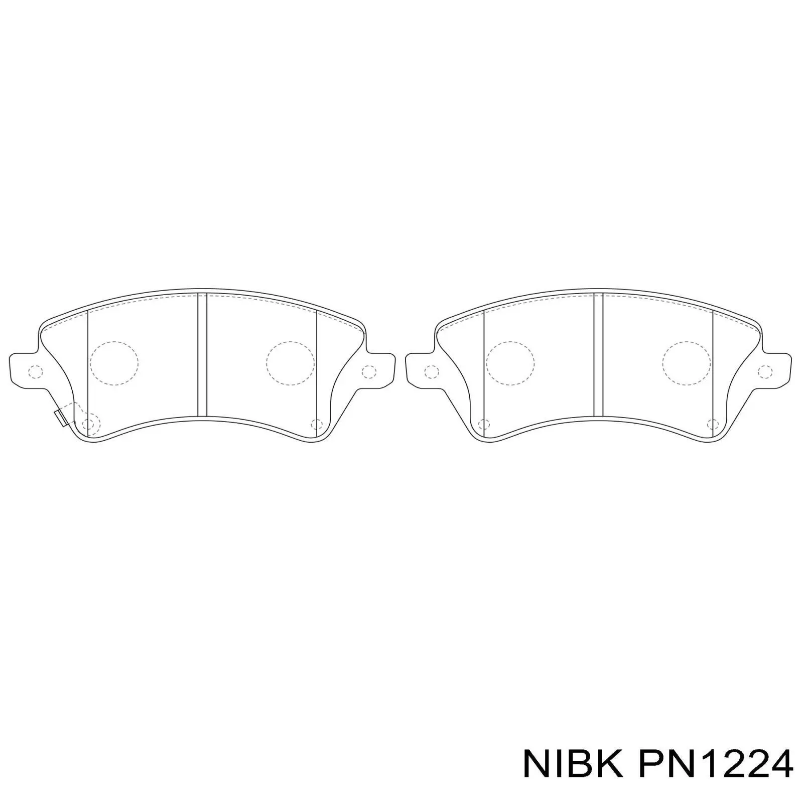 Pastillas de freno delanteras NIBK PN1224