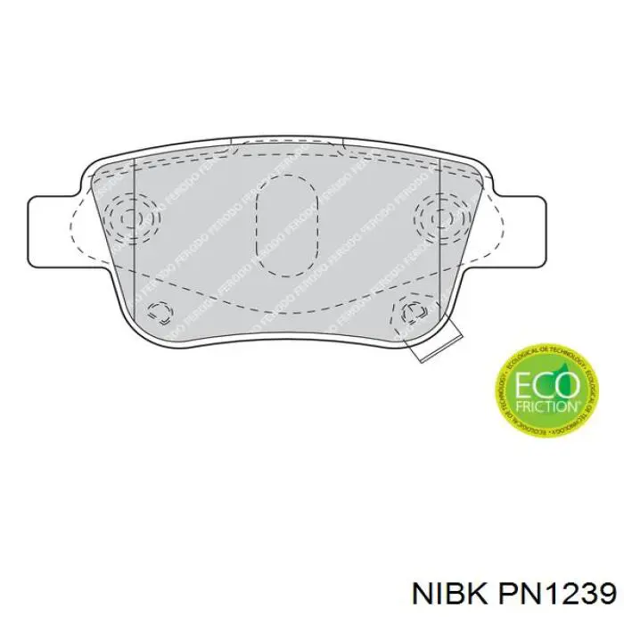 Comprar PN1239 Nibk Pastillas de freno traseras