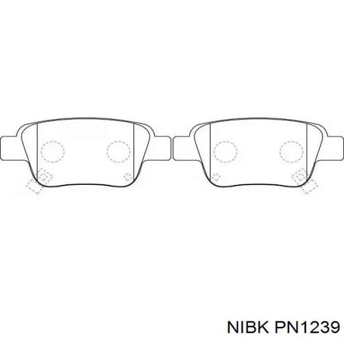 PN1239 Nibk pastillas de freno traseras