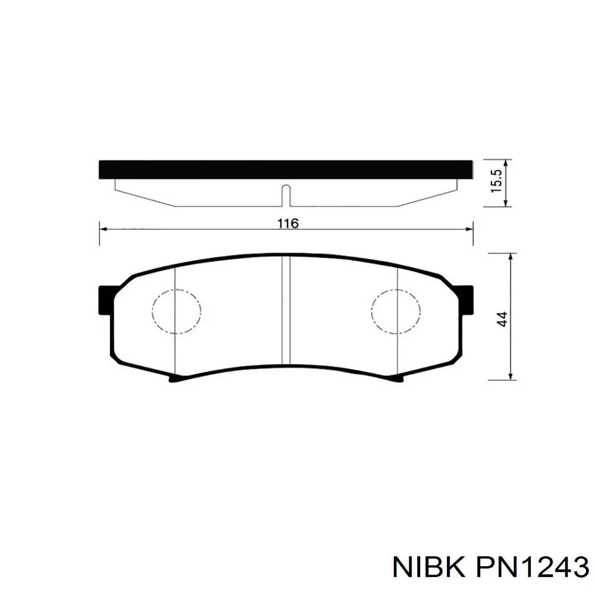 PN1243 Nibk Pastillas freno traseras