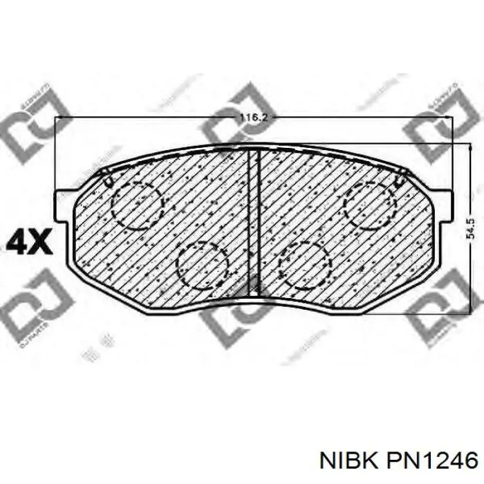 PN1246 Nibk pastillas de freno delanteras