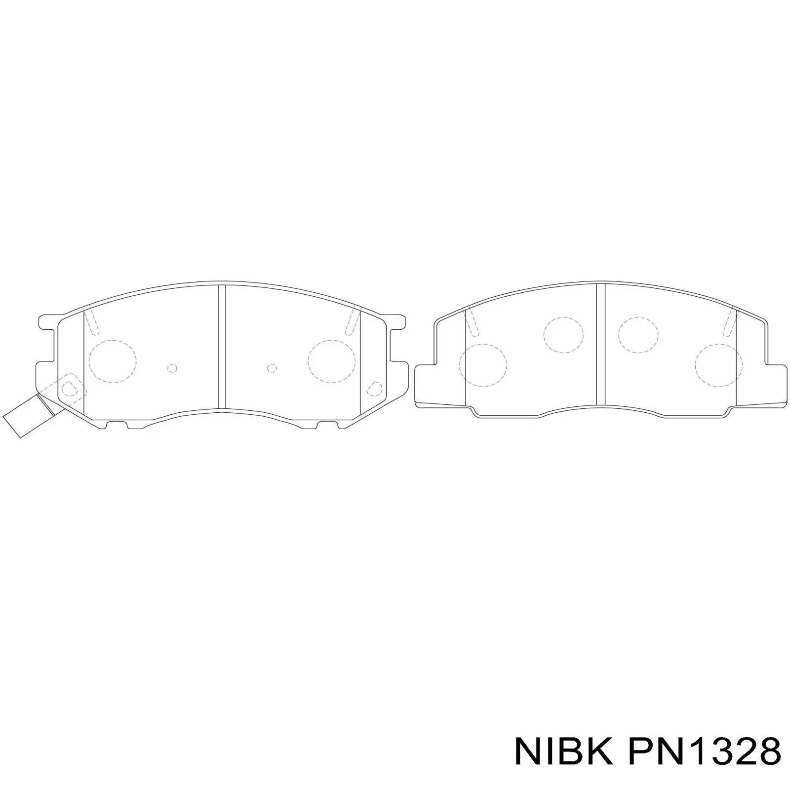 PN1328 Nibk pastillas de freno delanteras