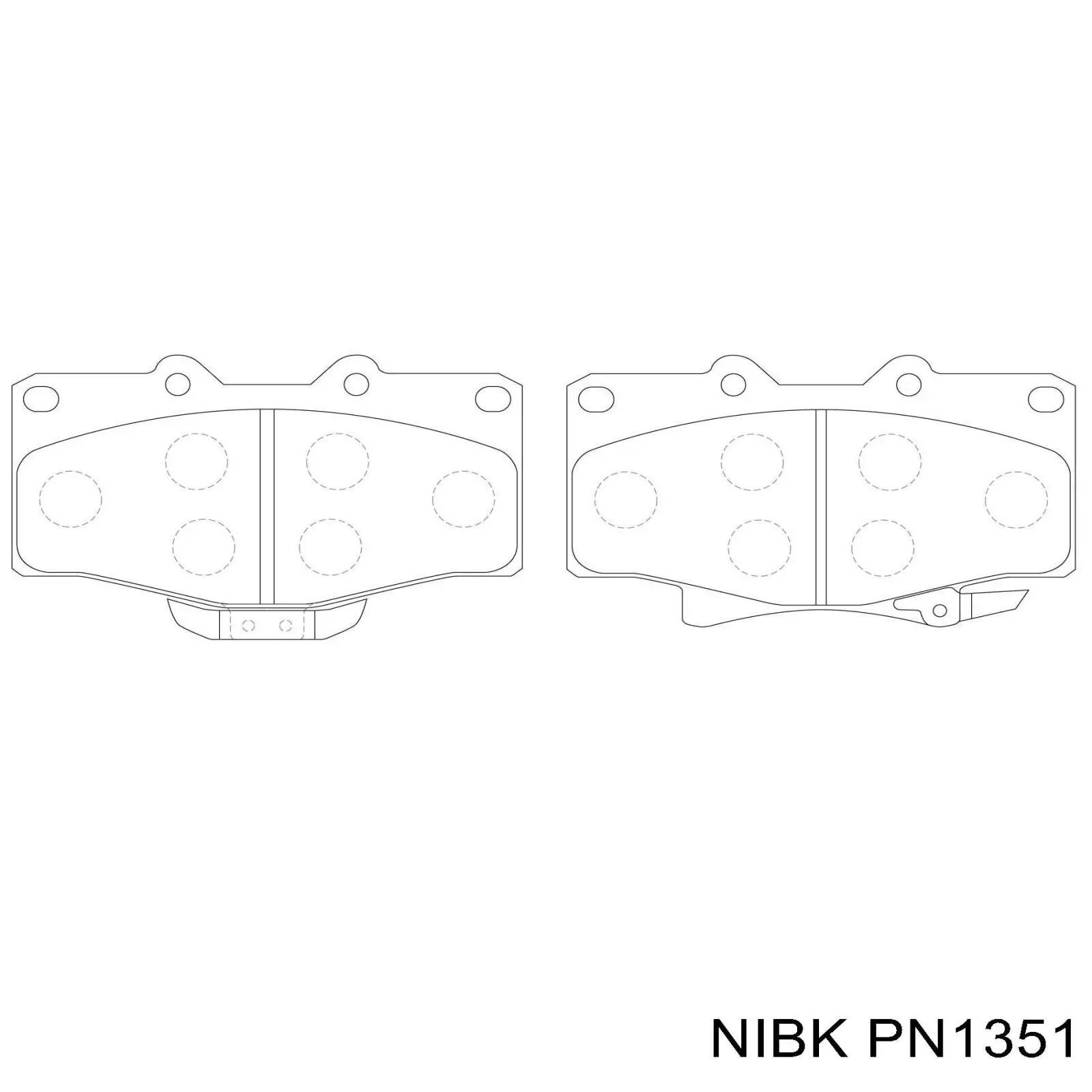 PN1351 Nibk pastillas de freno delanteras