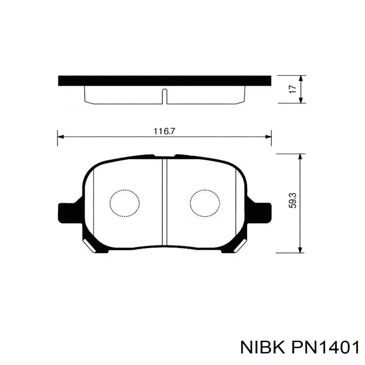 PN1401 Nibk pastillas de freno delanteras